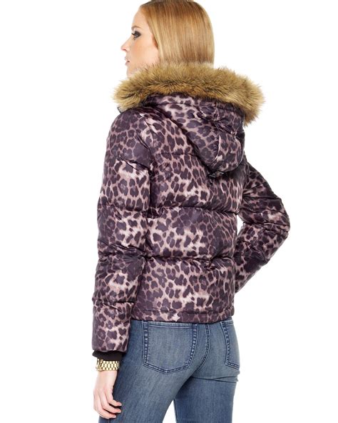 michael kors leopard print puffer jacket|michael kors puffer jacket sale.